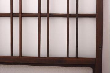 昭和初期　ラフジュオリジナルガラス　レトロモダンなガラス戸2枚セット(サッシ、窓、引戸)