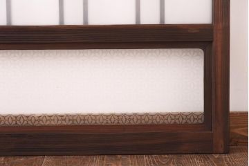 昭和初期　ラフジュオリジナルガラス　レトロモダンなガラス戸2枚セット(サッシ、窓、引戸)