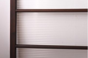 昭和レトロ　モールガラスがモダンでおしゃれなガラス戸2枚セット(サッシ、窓、引戸)