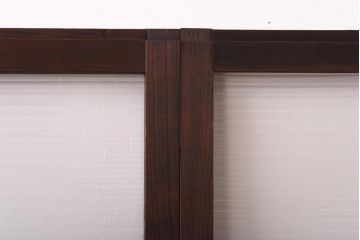 昭和レトロ　モールガラスがモダンでおしゃれなガラス戸2枚セット(サッシ、窓、引戸)