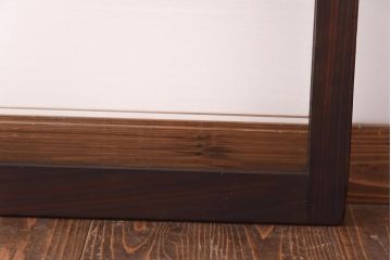 昭和レトロ　モールガラスがモダンでおしゃれなガラス戸2枚セット(サッシ、窓、引戸)