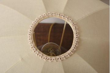 レトロ　大きなキャンバスシェードが可愛いテーブルランプ(スタンドライト、卓上照明)