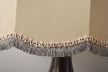 レトロ　大きなキャンバスシェードが可愛いテーブルランプ(スタンドライト、卓上照明)