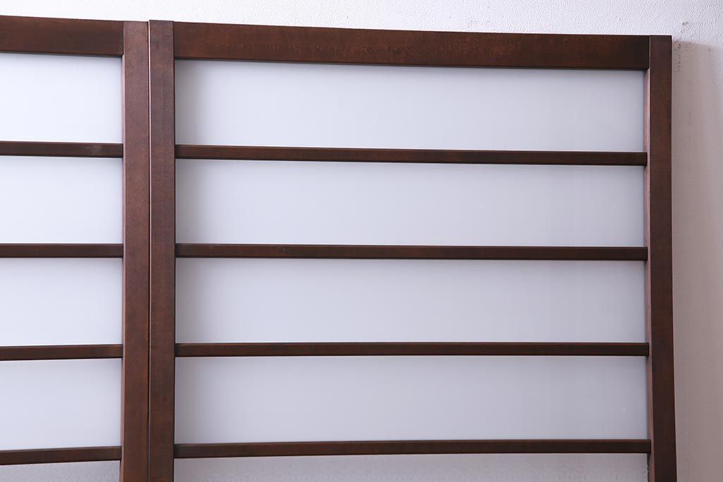 昭和レトロ　オリジナル花ガラス　明るい空間を作り出すガラス戸(引き戸、建具)2枚組