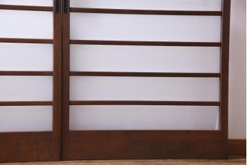 昭和レトロ　オリジナル花ガラス　明るい空間を作り出すガラス戸(引き戸、建具)2枚組