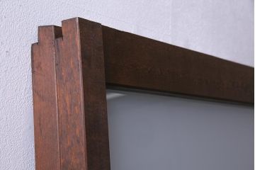 昭和レトロ　オリジナル花ガラス　明るい空間を作り出すガラス戸(引き戸、建具)2枚組