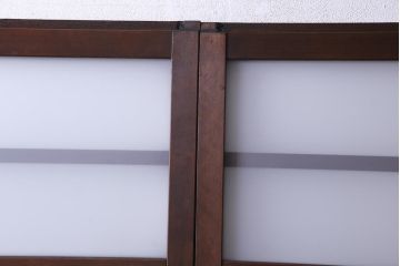 昭和レトロ　オリジナル花ガラス　明るい空間を作り出すガラス戸(引き戸、建具)2枚組