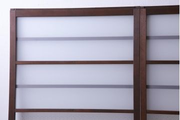 昭和レトロ　オリジナル花ガラス　明るい空間を作り出すガラス戸(引き戸、建具)2枚組