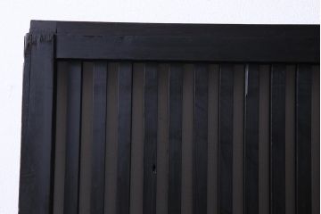 和製アンティーク　上手物　燻された質感が味わい深い格子戸2枚セット(引き戸、建具)