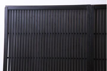 和製アンティーク　上手物　燻された質感が味わい深い格子戸2枚セット(引き戸、建具)
