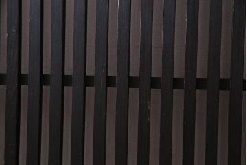 和製アンティーク　上手物　燻された質感が味わい深い格子戸2枚セット(引き戸、建具)