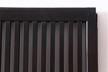 和製アンティーク　上手物　燻された質感が味わい深い格子戸2枚セット(引き戸、建具)