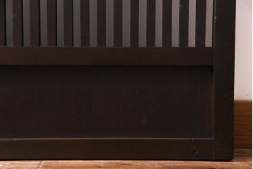 和製アンティーク　上手物　燻された質感が味わい深い格子戸2枚セット(引き戸、建具)
