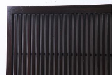 和製アンティーク　上手物　燻された質感が味わい深い格子戸2枚セット(引き戸、建具)(1)