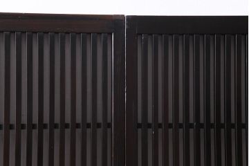 和製アンティーク　上手物　燻された質感が味わい深い格子戸2枚セット(引き戸、建具)(1)