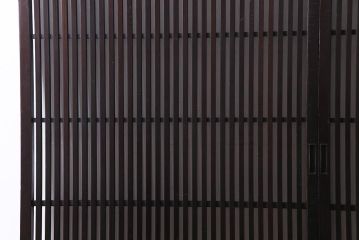 和製アンティーク　上手物　燻された質感が味わい深い格子戸2枚セット(引き戸、建具)(1)