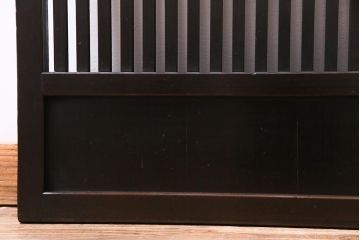 和製アンティーク　上手物　燻された質感が味わい深い格子戸2枚セット(引き戸、建具)(1)