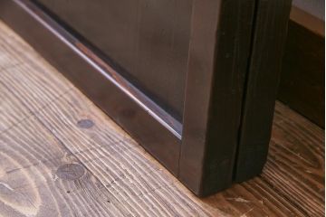 和製アンティーク　上手物　燻された質感が味わい深い格子戸2枚セット(引き戸、建具)(1)