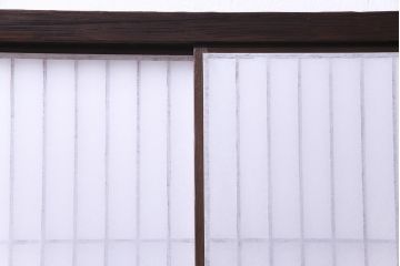 ビンテージ　高級杉材　障子戸付き　和の風情あふれるインテリアにおすすめな衝立(パーテーション、間仕切り)