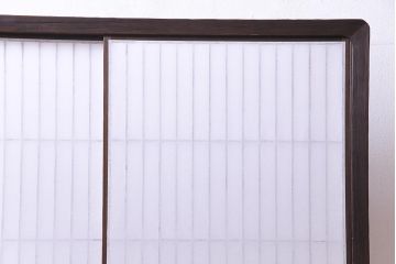 ビンテージ　高級杉材　障子戸付き　和の風情あふれるインテリアにおすすめな衝立(パーテーション、間仕切り)