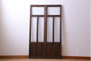 昭和初期　レトロなガラス戸をリメイクしたパーテーション(衝立、間仕切り)