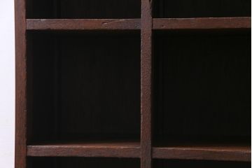 レトロ家具　昭和レトロ　5×3マス　脚付リメイク　正方形のマス目がすっきりとした印象の収納棚(マス目棚、飾り棚、オープンラック)