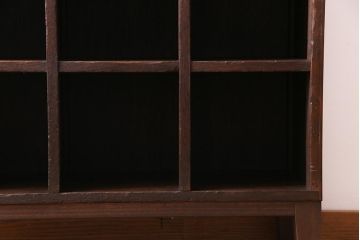レトロ家具　昭和レトロ　5×3マス　脚付リメイク　正方形のマス目がすっきりとした印象の収納棚(マス目棚、飾り棚、オープンラック)
