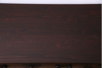 アンティーク家具　和製アンティーク　リメイク　前面栗材　細かな装飾の金具が目を引く米沢箪笥ローボード(ローチェスト、引き出し、和タンス)