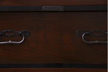 アンティーク家具　明治期　三尺　前面ケヤキ材　渋さと上品さが織り交じる小振りな整理箪笥(時代箪笥)