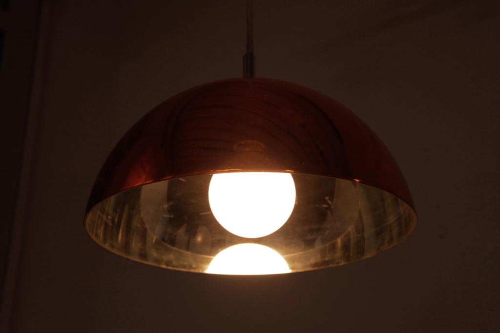 ミッドセンチュリー　ガラス　ペンダントライト　ナショナル　照明　昭和レトロモダン lt-4998-Y.jpg