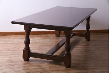 中古　松本民芸家具　特注品!　ゆったりと使える大型ダイニングテーブル(食卓)(定価約65万円)