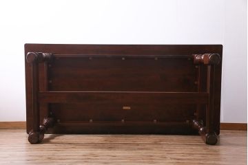 中古　松本民芸家具　特注品!　ゆったりと使える大型ダイニングテーブル(食卓)(定価約65万円)