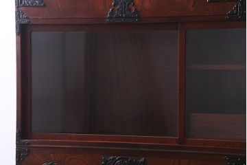中古　岩谷堂箪笥　特注品　収納力と存在感抜群!大迫力の収納棚(キャビネット、戸棚、茶棚、飾り棚、店舗什器、上下バラ売り可能)(定価約140万円)(R-032938)