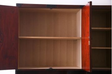 中古　岩谷堂箪笥　特注品　収納力と存在感抜群!大迫力の収納棚(キャビネット、戸棚、茶棚、飾り棚、店舗什器、上下バラ売り可能)(定価約140万円)(R-032938)