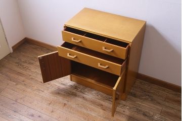 ヴィンテージ家具　イギリスビンテージ　G-PLAN　Brandon(ブランドン)　オーク材　優しげな色合いのキャビネット(収納棚)