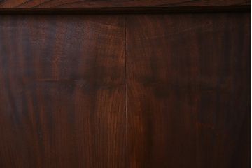 和製アンティーク　明治大正期　総ケヤキ材で作られた和モダンな印象のガラス入り蔵戸(建具、引き戸、玄関戸)