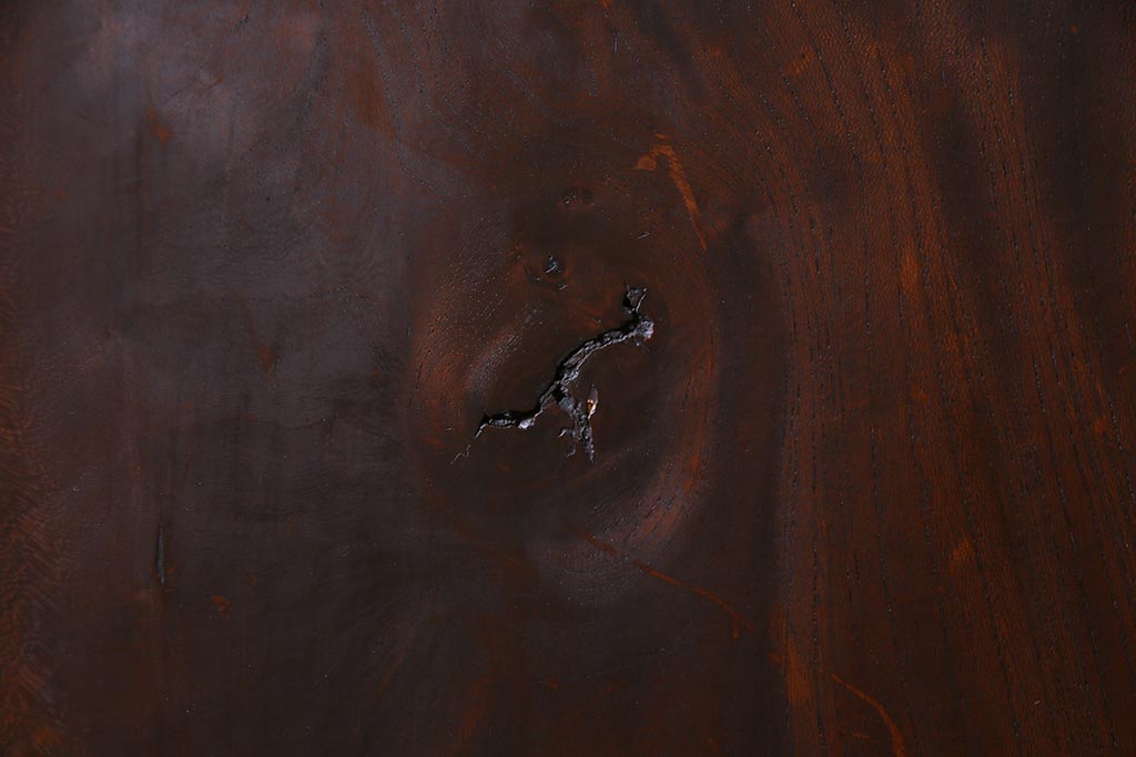 和製アンティーク　明治大正期　総ケヤキ材で作られた和モダンな印象のガラス入り蔵戸(建具、引き戸、玄関戸)