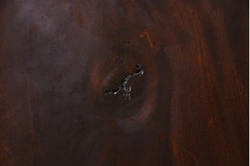 和製アンティーク　明治大正期　総ケヤキ材で作られた和モダンな印象のガラス入り蔵戸(建具、引き戸、玄関戸)