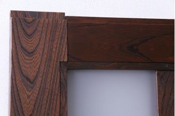 和製アンティーク　明治大正期　総ケヤキ材で作られた和モダンな印象のガラス入り蔵戸(建具、引き戸、玄関戸)