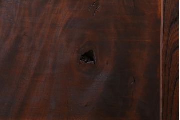 和製アンティーク　明治大正期　総ケヤキ材で作られた和モダンな印象のガラス入り蔵戸(建具、引き戸、玄関戸)