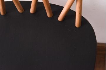 イギリスビンテージ　ペイント家具　ERCOL(アーコール)　シックなカラーが格好いいエックスバックチェア(クロスバックチェア)(1)