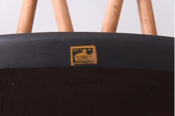 イギリスビンテージ　ペイント家具　ERCOL(アーコール)　シックなカラーが格好いいエックスバックチェア(クロスバックチェア)(1)