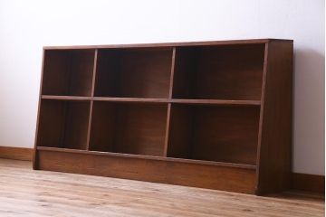 レトロ家具　昭和レトロ　学校で本棚として使われていた木の温もり溢れるオープンラック(飾り棚)