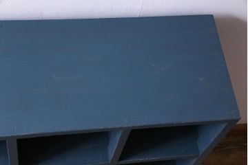 ペイント家具　3×4マス　脚付リメイク　ダークカラーが格好いいマス目棚(ロッカー、下駄箱、オープンラック、収納棚)