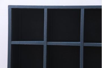 ペイント家具　3×4マス　脚付リメイク　ダークカラーが格好いいマス目棚(ロッカー、下駄箱、オープンラック、収納棚)