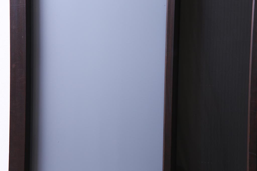 和製アンティーク　昭和初期　ダイヤガラス入り　和モダンな雰囲気漂う味わい深いガラス戸2枚セット(建具、引き戸)