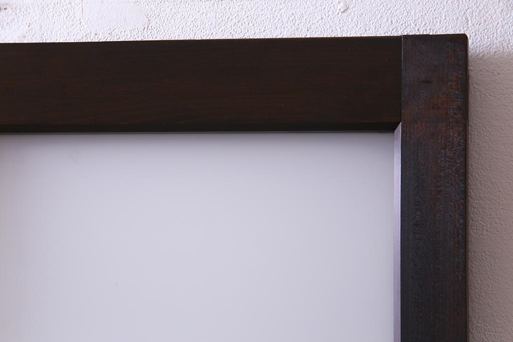 和製アンティーク　昭和初期　ダイヤガラス入り　和モダンな雰囲気漂う味わい深いガラス戸2枚セット(建具、引き戸)