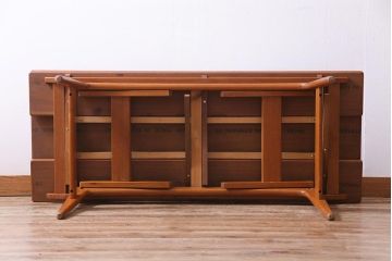 北欧家具　チーク材　激レア　機能性に優れたセンターテーブル(リフティングテーブル、エクステンションテーブル)