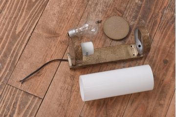 和製アンティーク　戦前　シンプルでレトロなウォールライト(壁掛け照明)(1)