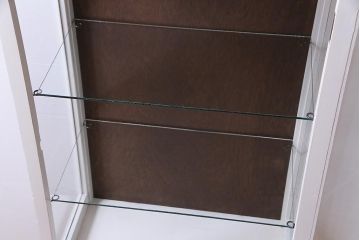 フランスアンティーク　ペイント家具　シャビーシックな雰囲気漂うガラスケース(陳列棚)